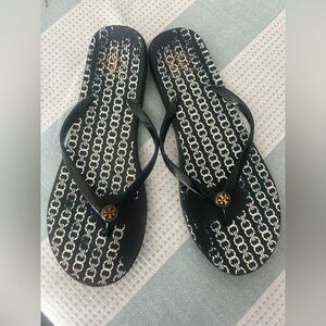 Tory Burch Black and White Platform Sandals US 11